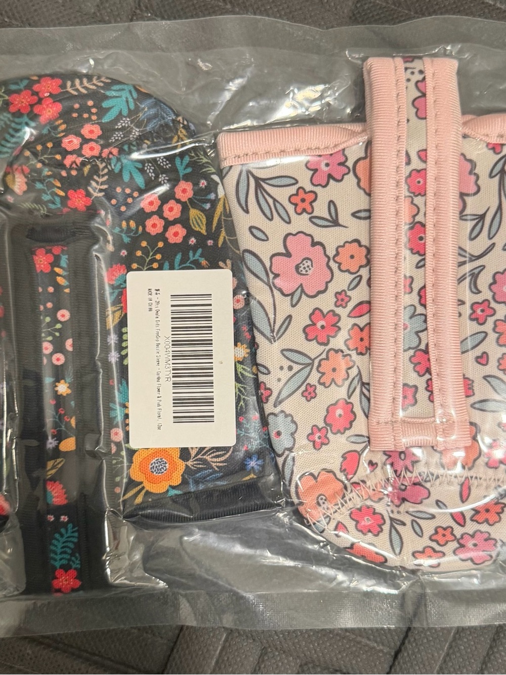 2 Pack Cute Neoprene Sleeve Compatible with Owala Kids 12oz-garden floral